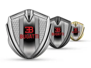 Bugatti Auto Logo Abzeichen Renn Look Glänzender Finish